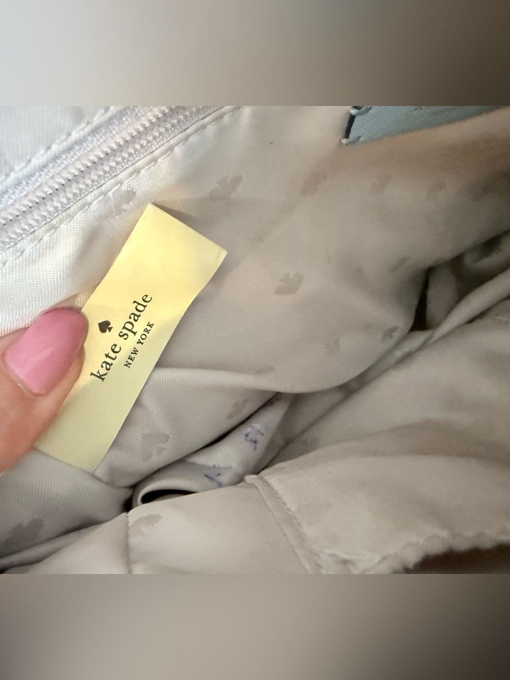 kate spade Two-Tone Light Blue Leather Handbag - Picture 5 of 8